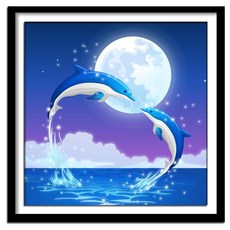 돌고래큐빅스티커