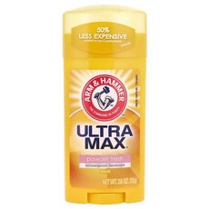 Arm & Hammer UltraMax 고형 발한제 데오드란트 여성용 파우더 프레시 73g, 1개