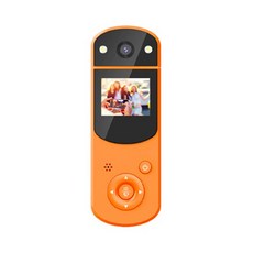 D2용 핸드헬드 미니 DV 카메라 다기능 디지털 스포츠 바디 카메라 MP3 플레이어 자동차 비디오 레코더 1080P 야간 촬영, 주황색