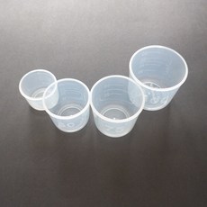 국산 25 50 75 100cc일반형계량컵4종세트 미니계량컵, 투명, 100ml