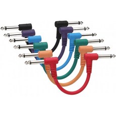 아즈 뮤즈 기타 패치 케이블 잭 6 인치 효과 페달 페달 보드와 페달 6.3mm 잭 3 PCs