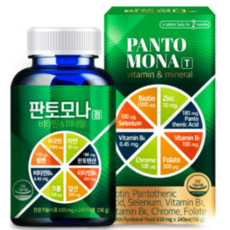 판토모나 최적 배합 비오틴 맥주효모 엽산 아연 판토텐산 셀레늄 영양제, 240정, 2개