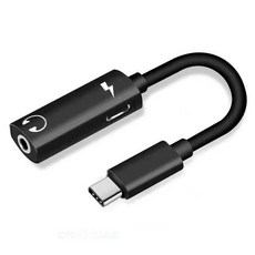 꼬다리DAC 오디오 휴대용 포터블DAC C타입-3.5 이어폰 어댑터 C타입-이어폰 Usbc 3 5 용 AUX USB C 3.5 2 in 1 1-10PCs, 1.Black  125cm 1pc - ifihipdac3