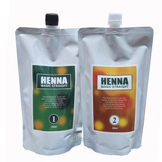 헤나매직파마약 헤나스트레이트펌 용량1제500 2제500ml 스트레이트, 1L, 1세트