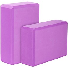 고밀도 폼 요가 블록 운동 브릭 친환경 경량 팩, 3.Purple, 1개