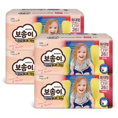 [보솜이] 액션핏앤모션 팬티형 기저귀 특대형 여아 26매 X 4팩, 단품