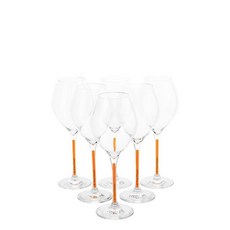 뵈브클리코 샴페인잔 6p 세트 옐로우 스템 와인잔 Veuve Clicquot glass