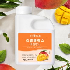 흥국F&B 맘스리얼 애플망고 베이스 1kg 에이드음료원액, 종이박스 배송, 1개, 1L