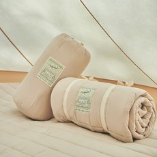 감성 캠핑 차박 이불 침낭패드set (Basic Line), 아이보리 이불+패드, 색상:베이지 이불+패드