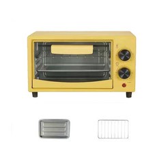 오븐 전자레인지 겸용 가정용 미니 전기 이중 레이어 다기능 사용 주방 가, 12L Yellow+AU