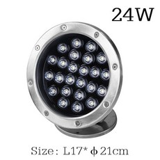 LED 수중 조명 연못 방수 야간 램프 야외 정원 수영장 파티 풍경 3W 9W 15W 18W 24W IP68 DC 12V 24V, 07 24W_16 AC24V RGB With RC, 1개