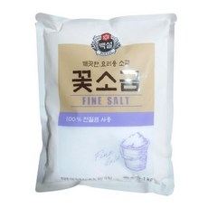CJ제일제당 백설 꽃소금, 4개, 1kg