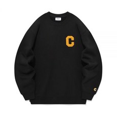 [커버낫 본사]C 로고 맨투맨 웜블랙