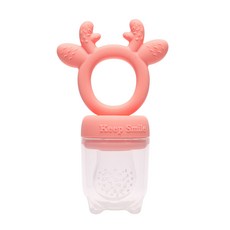 식품급 실리콘 치석 연마기 유아 이유식기, 핑크색, 1개