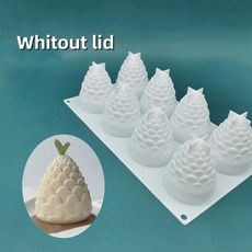 프랑스 디저트 케이크 장식 도구 모양 과일 실리콘 몰드 브라우니, 7.Pineapple, 1개