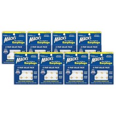 맥스 필로우 소프트 실리콘 이어플러그 6쌍 8팩, 6 Pair (Pack of 8), 8개