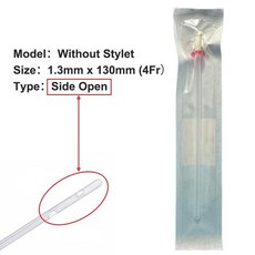 산소방 강아지산소호흡기 호흡기치료기 수의학 비뇨기 고양이 카테터 애완 동물 관리실 스타일렛 3Fr 엔드 홀 4Fr 사이드 박스당 10 개, [04] SIDE OPEN 1.3MM