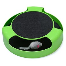  고양이 쥐돌이 원통 장난감, 그린, 1개 