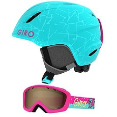 지로 Giro CP 청소년 스노우 헬멧(매칭 고글 포함), XS (48.5-52cm), 매트 글레이셔 록 디스코 버드