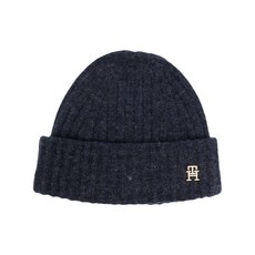 TOMMY HILFIGER(타미 힐피거) 로고 장식 골지 니트 비니