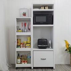 마리아 에어프라이어 밥솥 수납장 밥통 다이 선반 전자렌지장 미니 주방 렌지대 정리대, 마리아 500 렌지대_진그레이