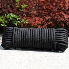 10m 2-6mm 꼰 나일론 로프 폴리 프로필렌 로프 등반 보트 요트 세일링 라인 풀리 로프 빨랫줄 생존 낙하산 코드, 검정색, 10m 3mm, [08] Black, 1개