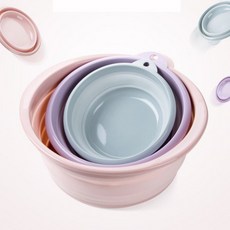 (28cm) 공간절약 유아용 목욕바가지 접이식 파스텔톤 욕실바가지 아기목욕, 1개