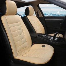 2019 새로운 자동차 난방 쿠션 겨울 싱글 시트 따뜻한 전기 더블 12v 핀셋, 06 Beige 2 Pcs