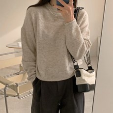 레인 knit (3color) [라운드넥/루즈핏니트/키드모헤어/무지니트/심플]