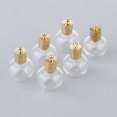 ZLD 6Pcs 유리 매달려 작은 소원 병 수제 예술 공예 펜던트 쥬얼리