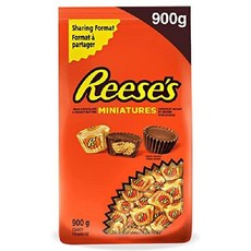 리세스 REESES 피넛버터 컵 미니어처 벌크 초콜릿 캔디 900g, 1개