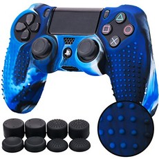 Pandaren Pandaren® STUDDED 실리콘 케이스 미끄럼 방지 PS4 컨트롤러 x 1 (위장 파란색) + FPS PRO 엄지 그립 부착물 x 8-52026, 01.꽉 붙잡음, 13.분홍