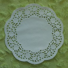도일리페이퍼 6.5인치 200매 원형 로얄 도일리 (지름 16.6cm 아이보리색상)