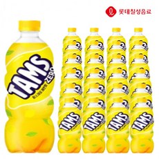 맛있는탐스제로 레몬 600ml X 20개 탄산음료 음료수 혼합음료 과일향탄산 제로칼로리사무실 대용량 업소용 식당용 간식 소스