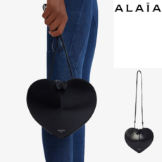 Alaia 알라이아 여성 하트백 르 쾨르 가죽 백 제니백 블랙 AA1P003C0Y75