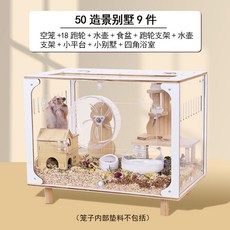 투명 햄스터집 햄스터 고슴도치 편리한 아크릴 파충류 다람쥐, 1개