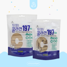 콜라겐 197 HA 저분자 소프트 가수분해껌 단백질 덴탈껌, 2개, 250g - 콜라겐가수분해껌