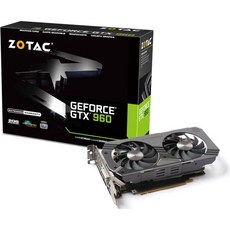 그래픽카드 ZOTAC 지포스 GTX 960 2GB GDDR5 PCI 익스프레스 3.0 HDMI DVI 디스플레이포트 SLI 레디 그래픽 카드 ZT-90301-10M 610053