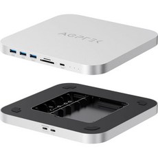 USB usb 추천 도킹스테이션 M2 NVMe가 포함된 AGPTEK TypeC 허브 하드 드라이브 인클로저 USBC 도킹 스테이션 및 NGFF SATA SSDHDD 슬롯이 Mac, Two Hard Drive Slots