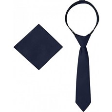 남아용 타이-넥타이 & 포켓 스퀘어-Pre-Tied Woven Kids Zipper Tie School Uniforms Wedding