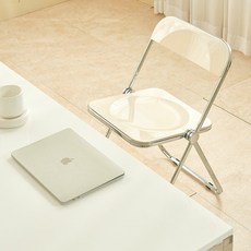마뮤즈 메종크로스 미드센추리 인테리어 카페 디자인 의자 아크릴 접이식 투명 체어
