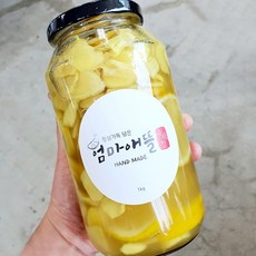 엄마애뜰 수제 생강청 생강레몬청 500g 1kg 레몬생강차 수제과일청 에이드, 생강레몬청 1kg, 1개