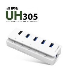 iptime 아이피타임 UH305 허브 빠른 전송속도 5포트 USB3 0 개별 전원버튼