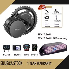 Bafang bbs02 750W 키트 전기 자전거 미드 드라이브 모터 52V175 LG삼성 배터리와 Ebike 변환 키트