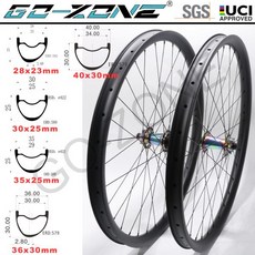 29er 카본 MTB 휠 UCI 승인 튜브리스 스루 액슬 퀵 릴리스 부스트 72 링 HG XD MS12s 휠셋 29, With Black Hubs + QR 100mm 135, 28(23mm Inner)x23mm, 1개