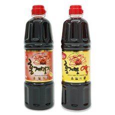 홍게맛장 소스 레드 900ml + 홍게맛 액젓 900ml 홍게 조미료 맛간장, 1세트, 1800ml