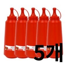 아이디안 업소용 케찹병 소스통 초장병, 5개, 260ml