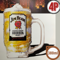 일본정품 짐빔 하이볼잔 380ml 700ml 당일배송, 380ml 4개, 1개