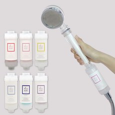 밀라로제비타민샤워필터 필터 샤워기 욕실 세면대 필터 절수 케어 녹물 비타민 다이소 샤워헤드 해바라기, 레몬