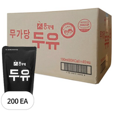 총각네 무가당두유, 190ml, 200개
